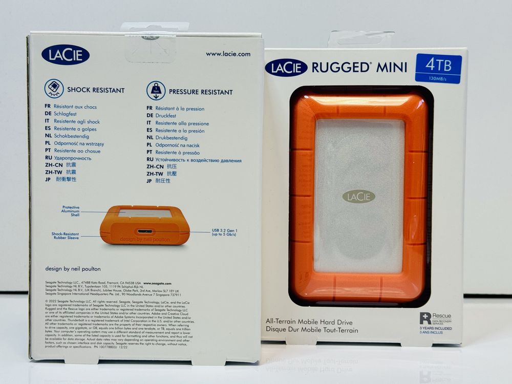 Накопичувач/Зовнішній жорсткий диск LaCie Rugged Mini 4ТБ (Гарантія)