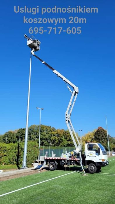 Usługi podnośnikiem koszowym podnośnik koszowy wzwyżka wycinka drzew