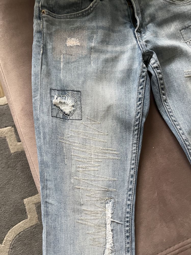 Spodnie dżinsowe jeansowe dla dziewczynki 134cm 8-9 lat H&M