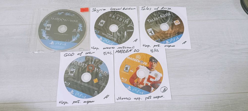 Диски з іграми до Sony Playstation 4 - 16шт - читаємо опис