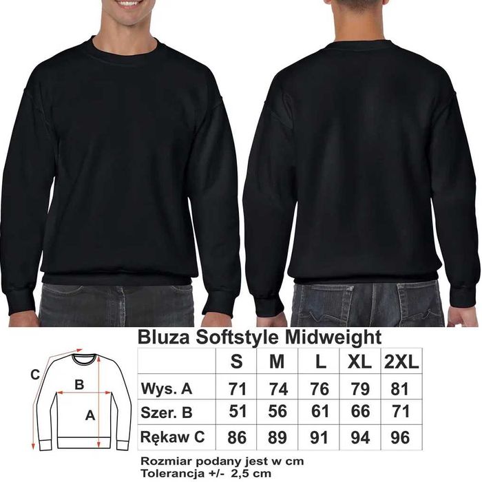 Nowa bluza Gildan Midweight Crewneck z dzianiny ring-spun rozmiar M