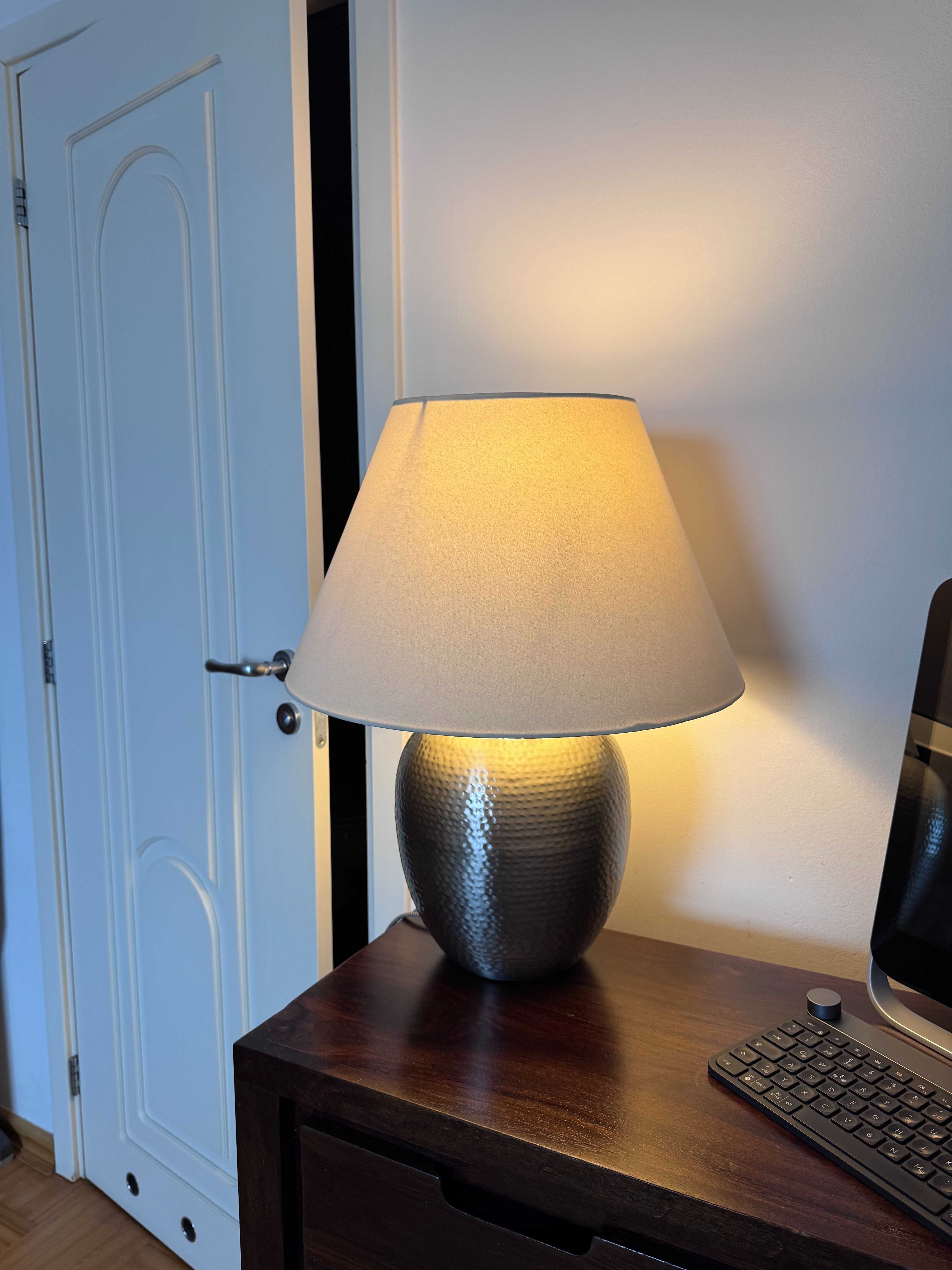 Lampa stołowa Asele Ikea srebrna Typ B0720 ze ściemniaczem