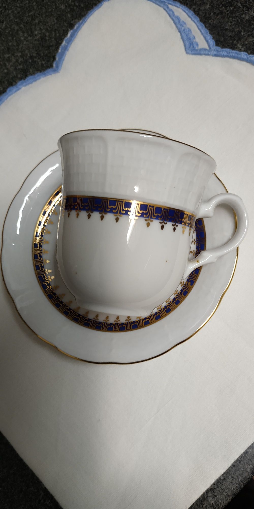 Conjunto de chávenas de porcelana