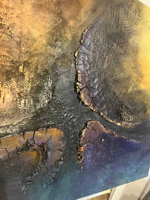 Obraz strukturalny nowoczesny abstrakcja 70 * 100 * 5 cm unikalny