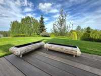 Donica ogrodowa drewniana naturalna  Wysylka Gratis z bala duża