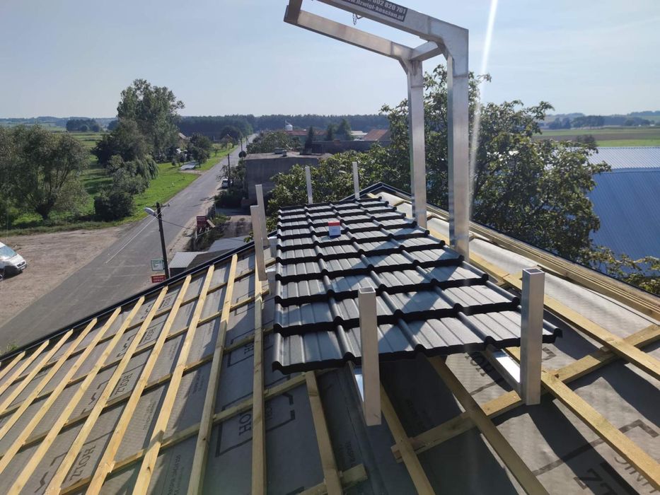 Widły wielofunkcyjne Dzwig dekarski zuraw ciesielski