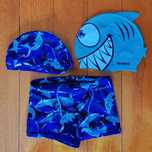 Conjunto de natação/praia: 2x touca e calção