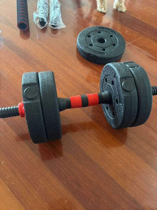 Halteres - kit com pesos e barras