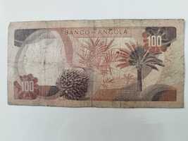 Nota 100  Escudos - Angola - 1972.