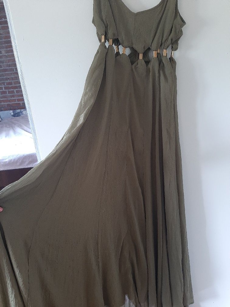 Sukienka maxi,długa asos,nowa,khaki