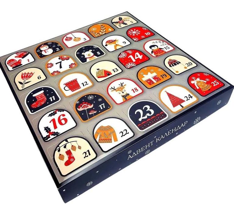 Адвент-календарі Оптом з цукерками на Новий рік, Миколая та Різдво