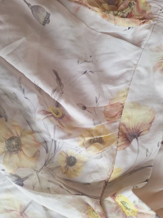 Szerokie spodnie w kwiaty H&M 100% viscose flowers print letnie boho
