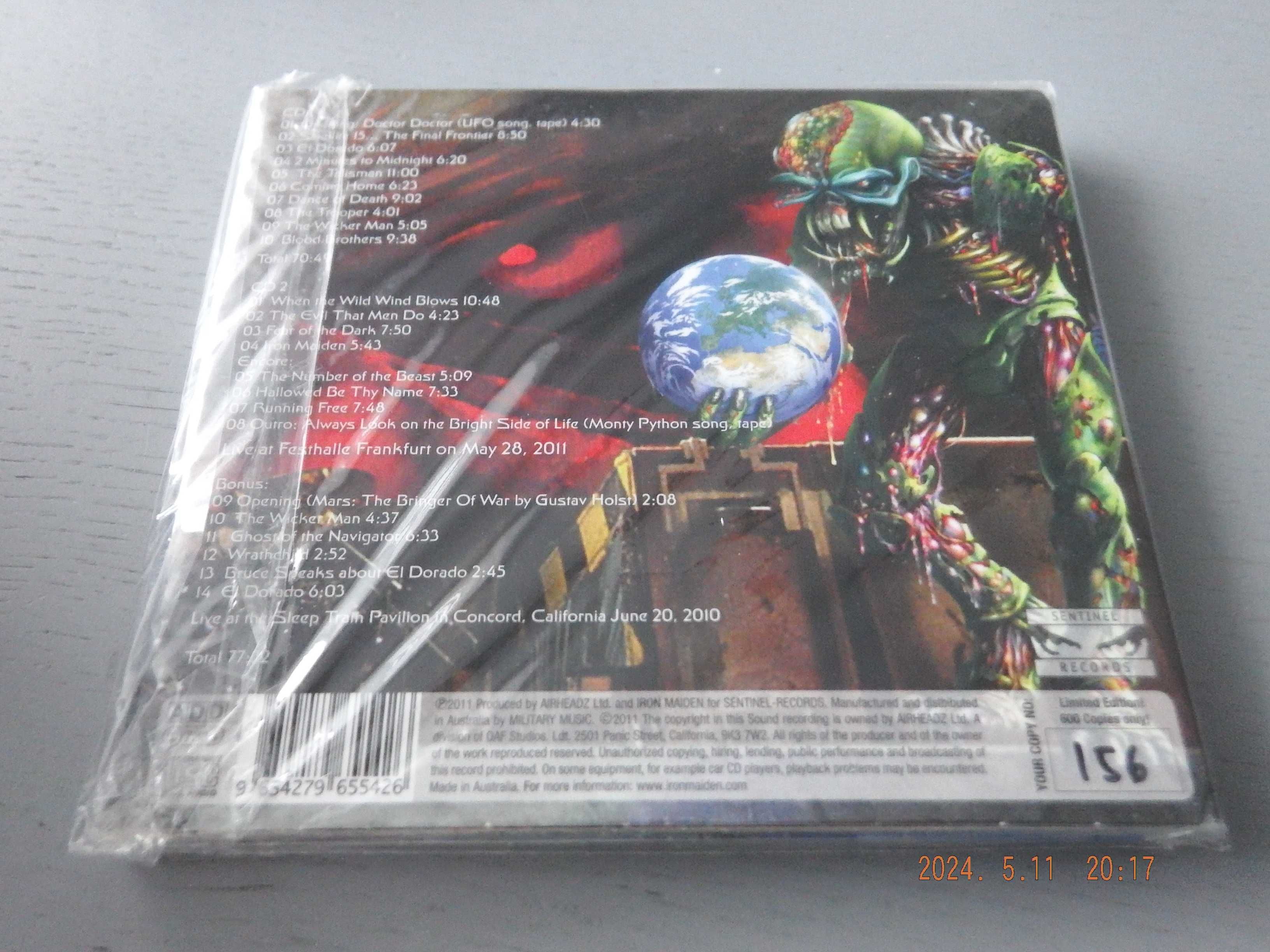 IRON MAIDEN - The final frontier tour 2011 Frankfurt  2 CD  DIGI