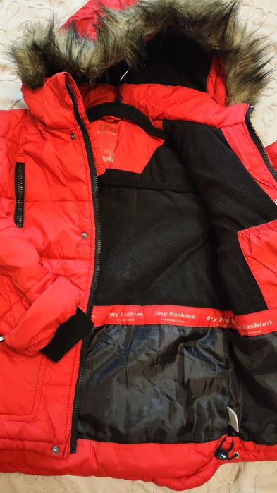 Куртка  дитяча зимова на флісі 128-146