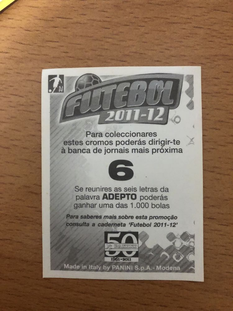 Cromos caderneta “Futebol 2011/2012”