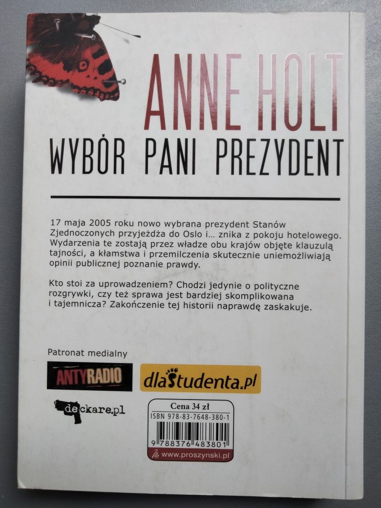 Anne Holt Wybór Pani Prezydent