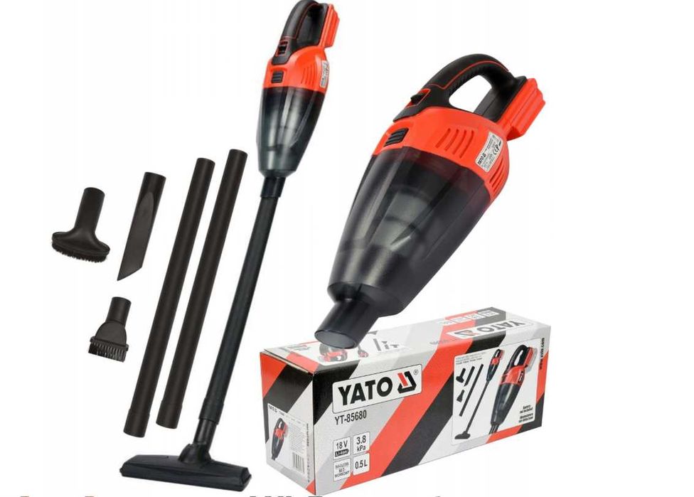 YATO YT-85680 ODKURZACZ AKUMULATOROWY Bezworkowy 18V Pojemnik 0,5L