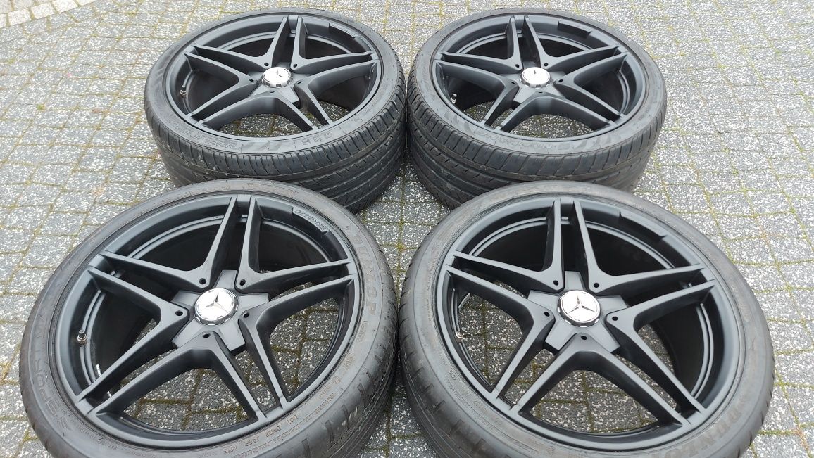 19" AMG A205 CLA 5x112 8,5 9,5j czarne +opony /oryginal C-klasa Coupe