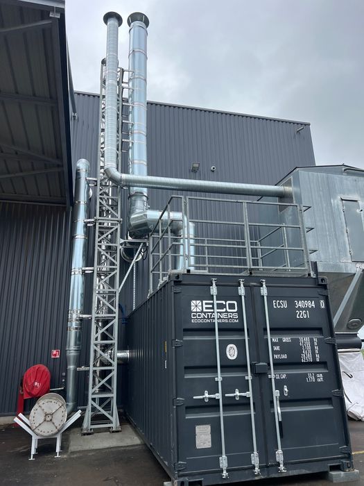 Generator/ nagrzewnica powietrza zasilana pelletem, ogrzewanie hali