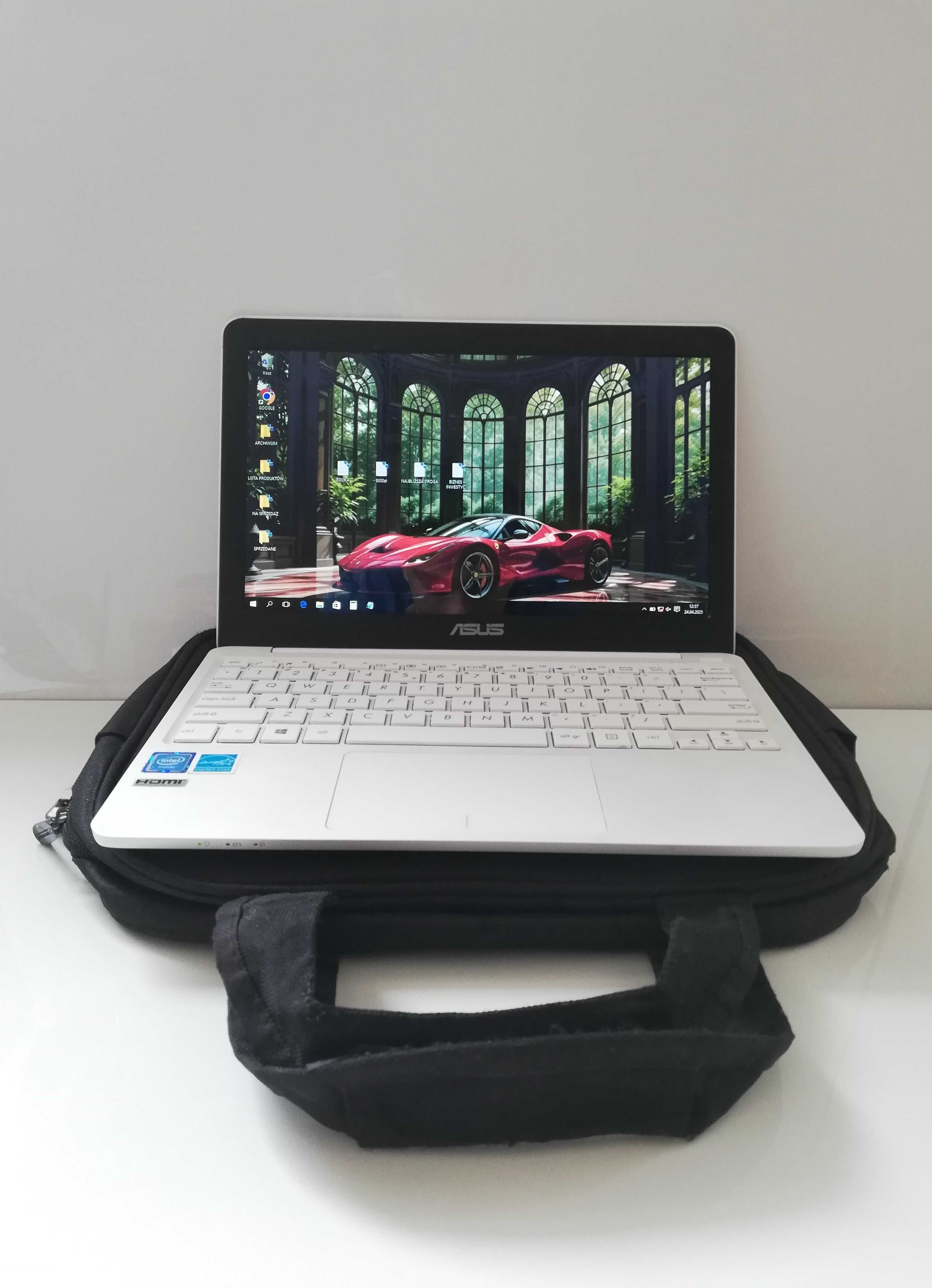 Notebook ASUS E200H + torba, myszki, baterie – gotowy do pracy!