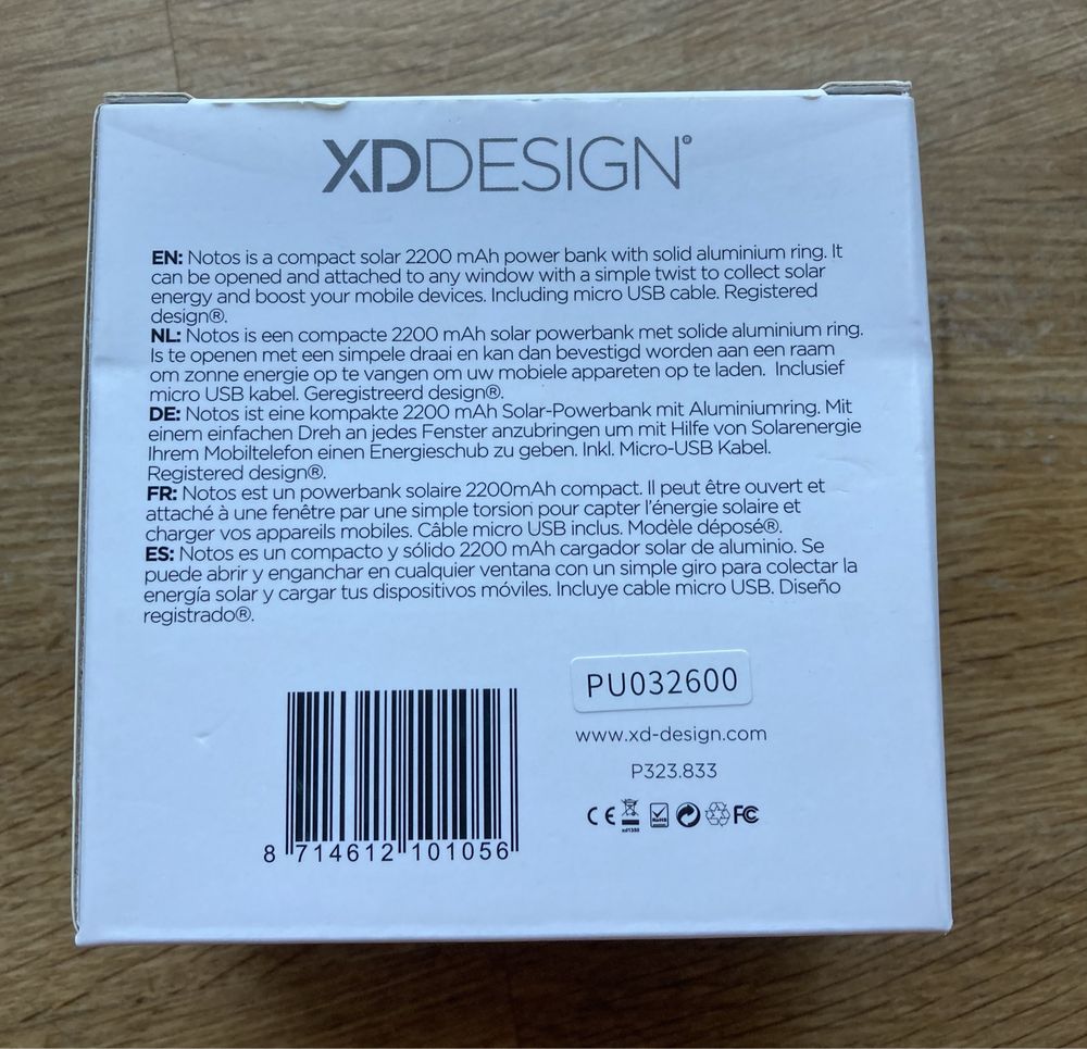 Ładowarka słoneczna Notos, power bank 2200 mAh