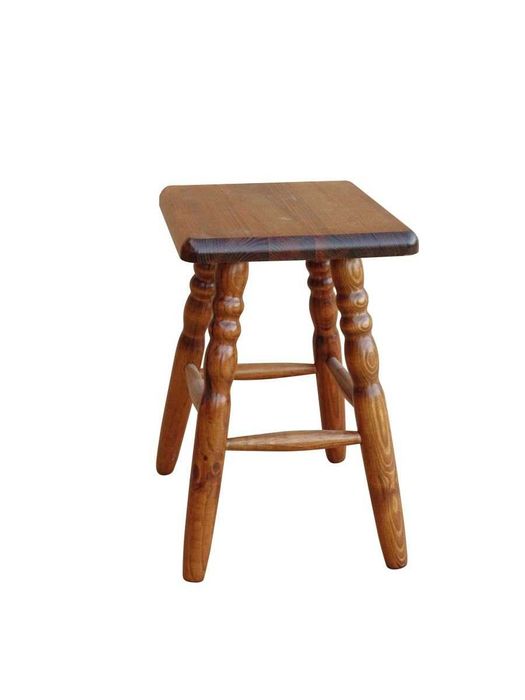 Taboret drewniany sosnowy 45 cm Toczony Kuchnia  PRODUCENT MEBLI