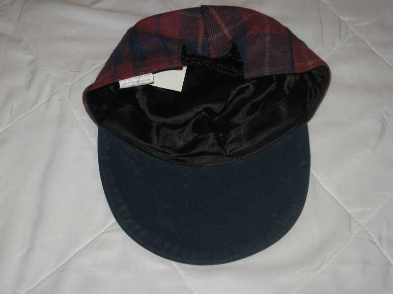 czapka z daszkiem kratka retro vintage wełna wełniana kaszkiet