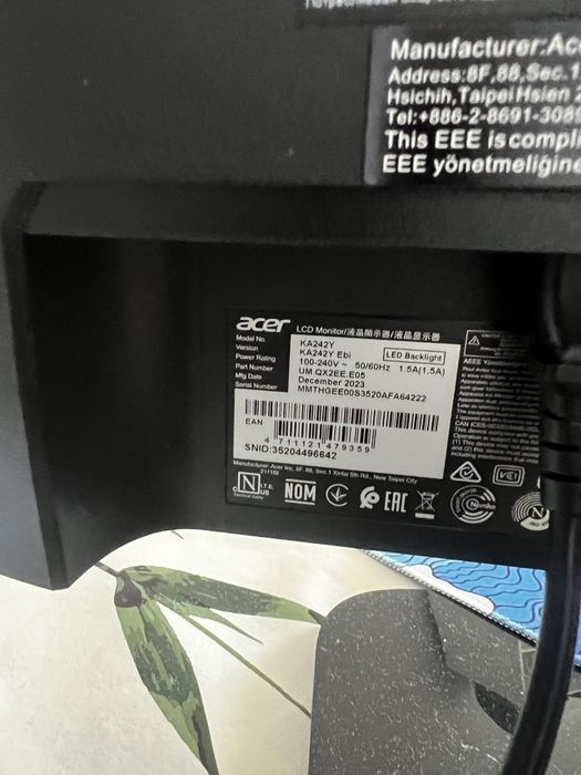 Acer monitor ka242y
