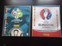 2 Cadernetas de cromos futebol Wc 2006 e Euro 2016 Panini