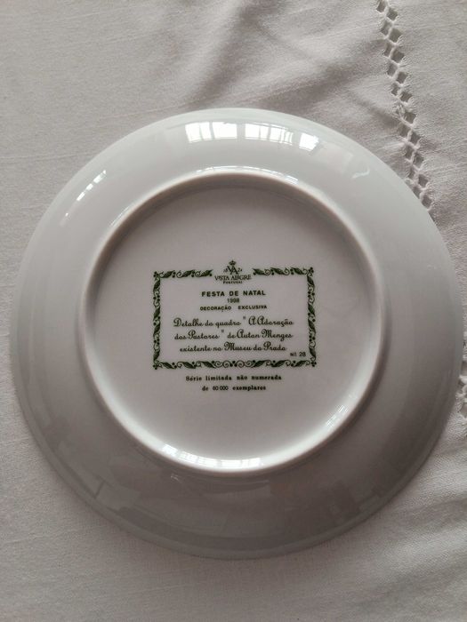 Prato de natal n.ºs 28 e 29 de 1998 e 1999 da Vista Alegre
