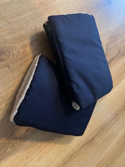 Rękawiczki mufki do wózka wełniane wełna owcza ochraniacze