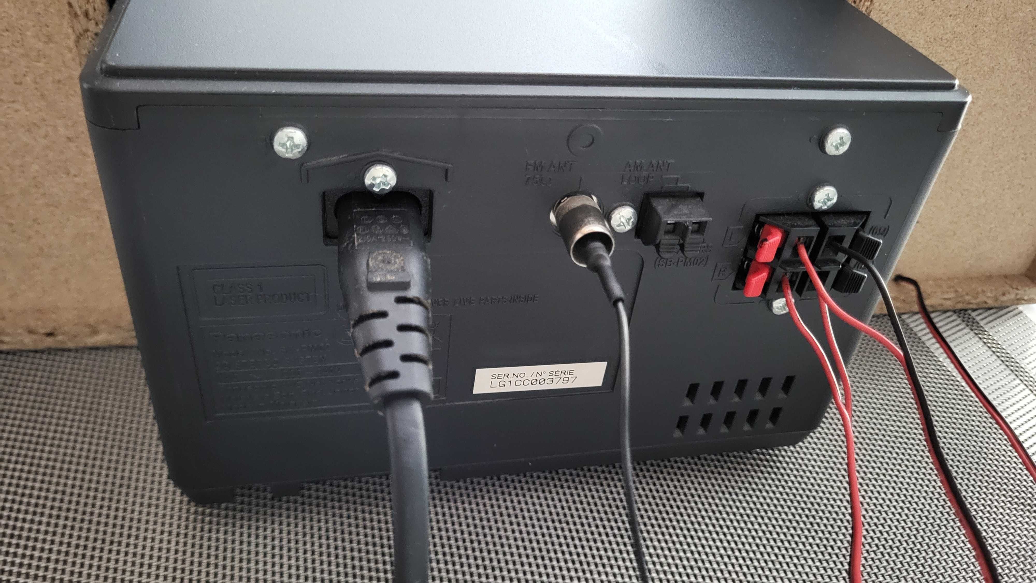 PANASONIC mikrowieża FM RDS, CD, mp3, USB - głośniki i pilot - komplet