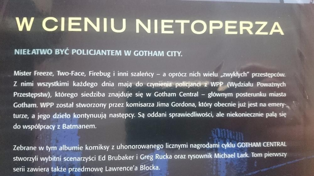 Komiks pt Gotham Central Na służbie
