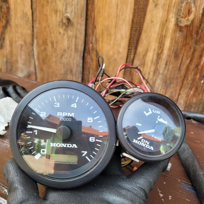 Zegary Honda zestaw, silnika zaburtowego, obrotomierz, Łodzi