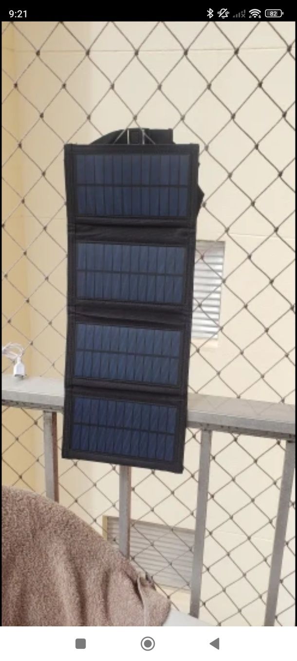 Painel solar portátil usb