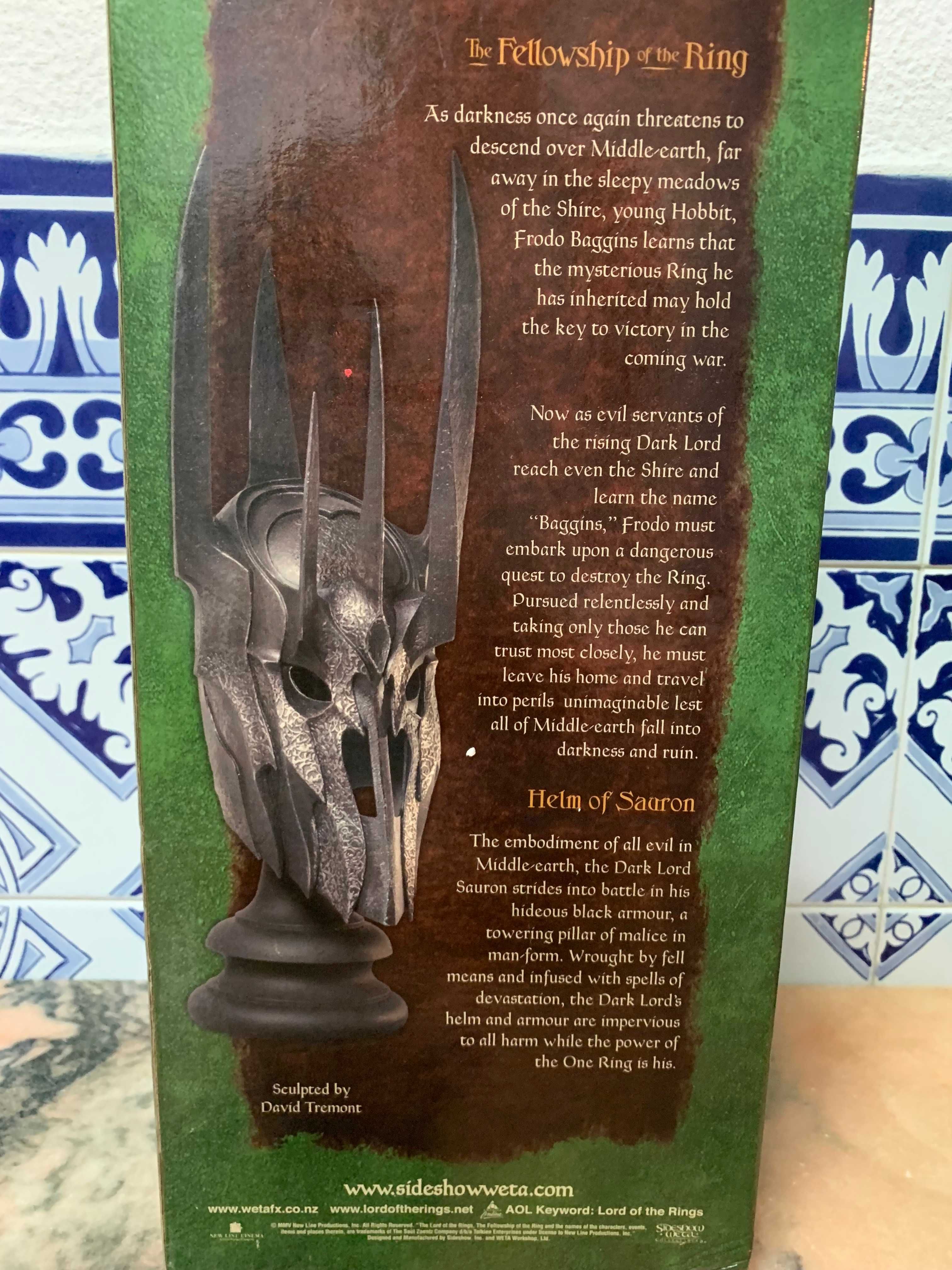Senhor dos Anéis Lord of the Rings Helm of Sauron Sideshow Weta