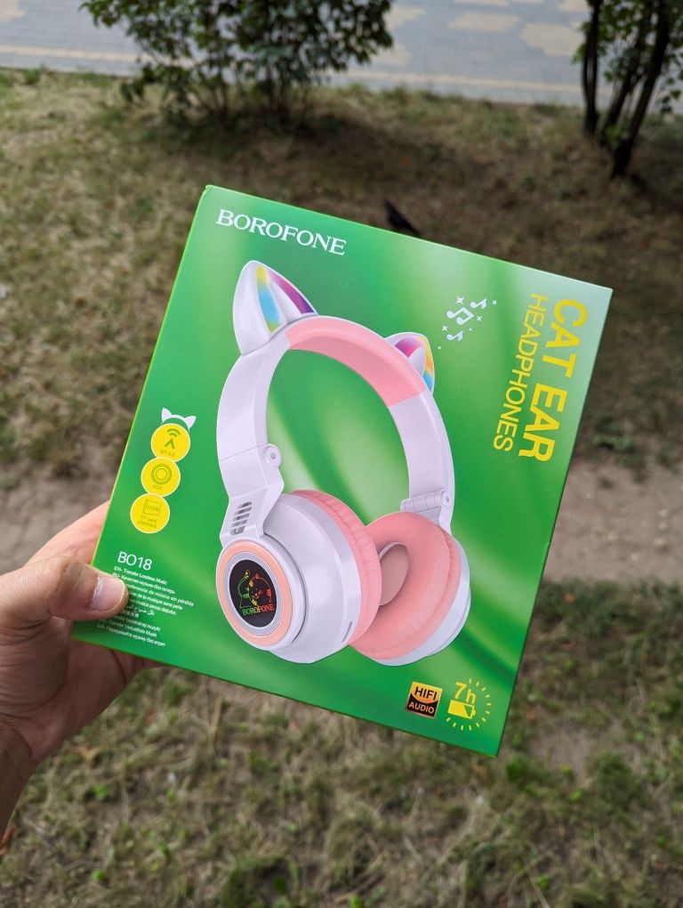 Новые! Наушники с ушками беспроводные детские Cat Ear Wireless