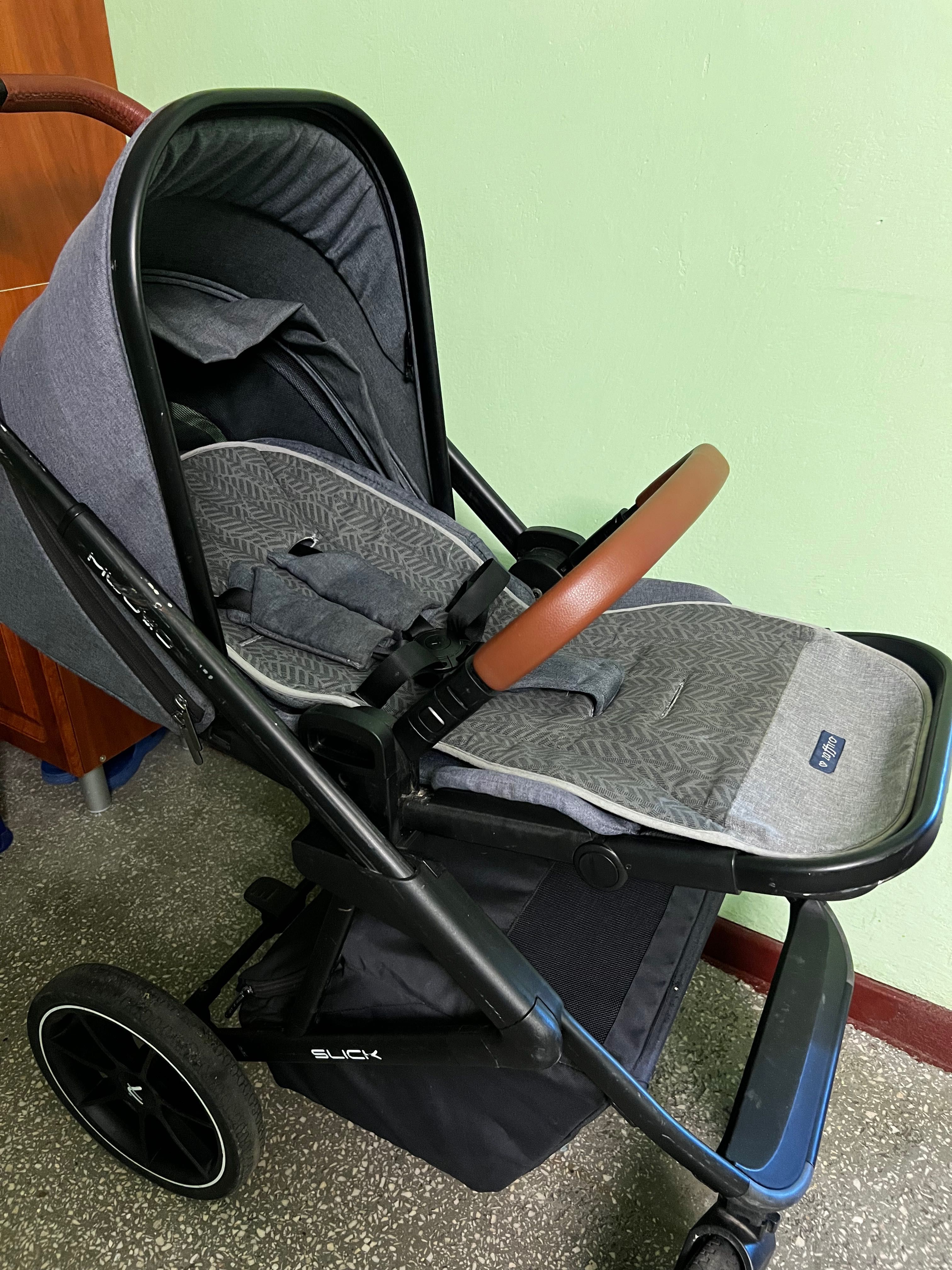 Wózek Muuvo Slick, 2in1 + wkładka Zaffiro