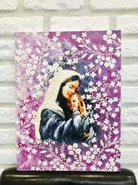 Ikona, obraz własnoręcznie malowany z Matką Boską