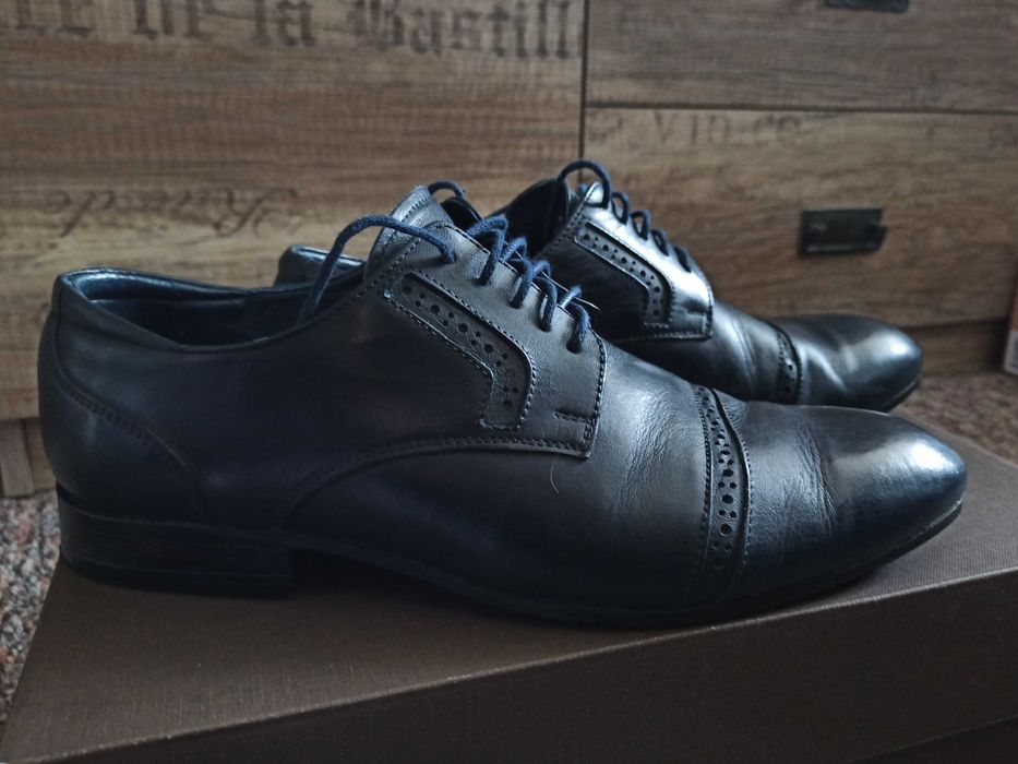 Pantofle męskie granatowe