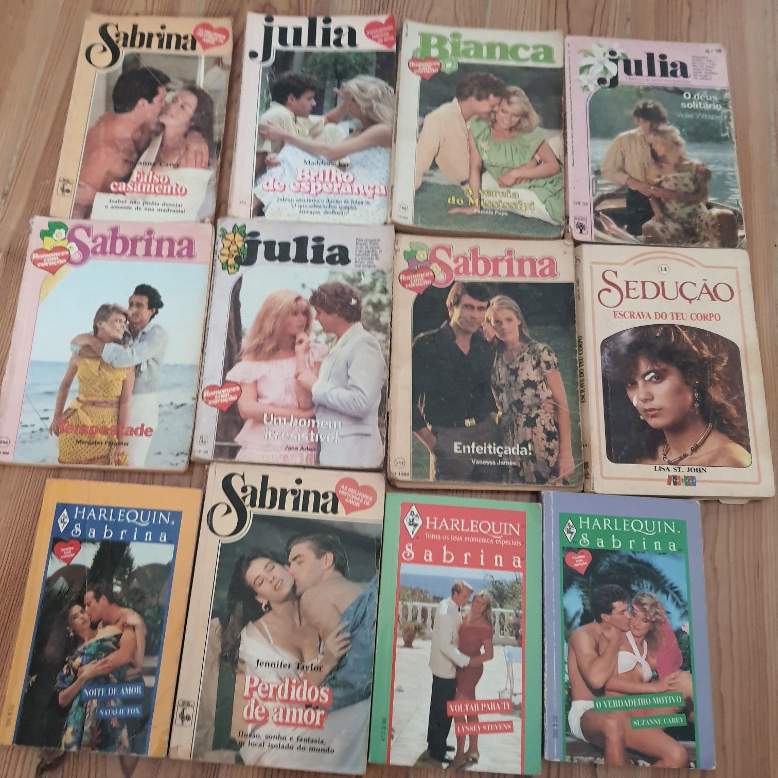 12 livros harlequin romances sabrina julia bianca