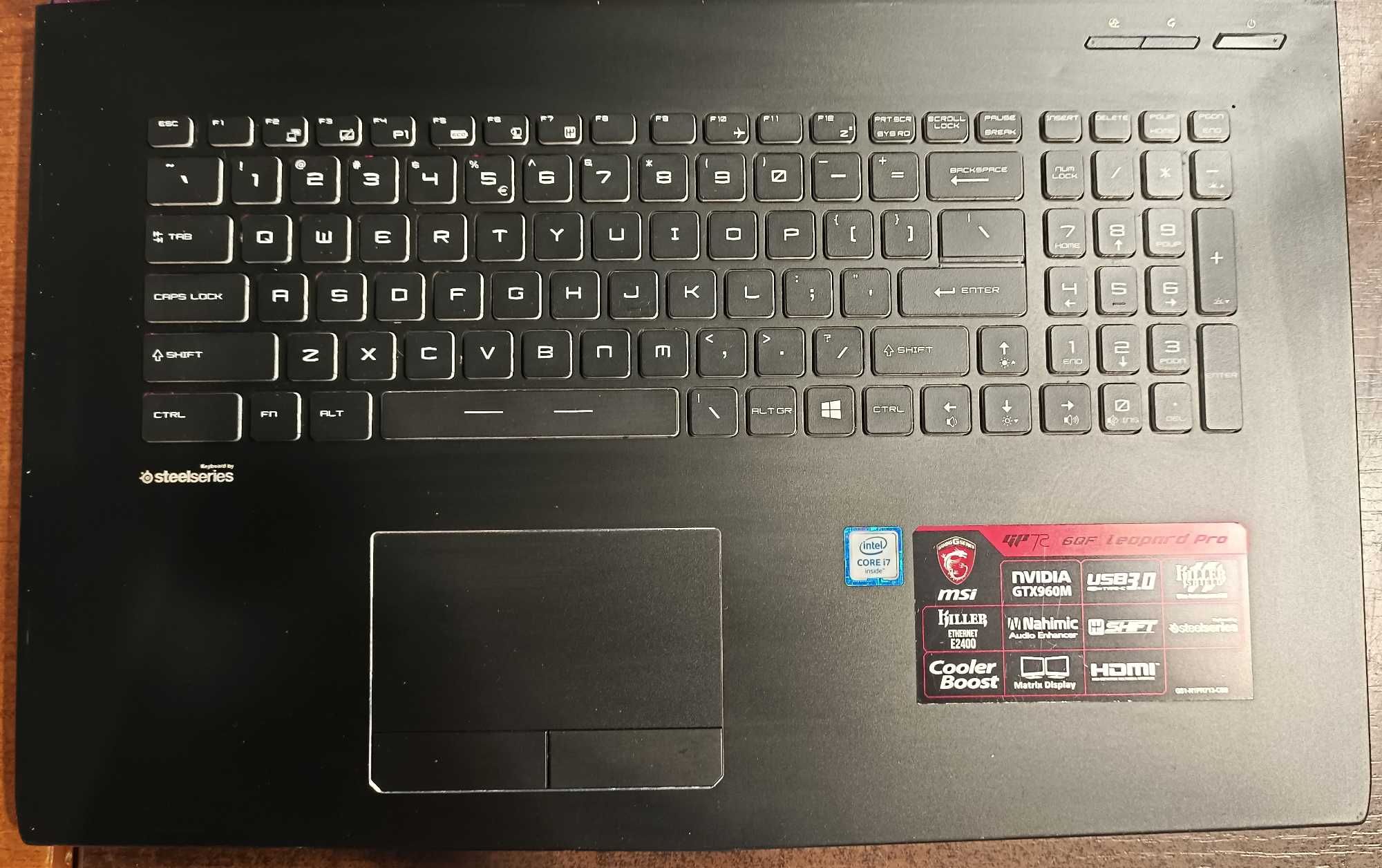 MSI GP72 6QF Leopard Pro/I7-6700HQ/8GB RAM/256SSD/1TB HDD/GTX960M
