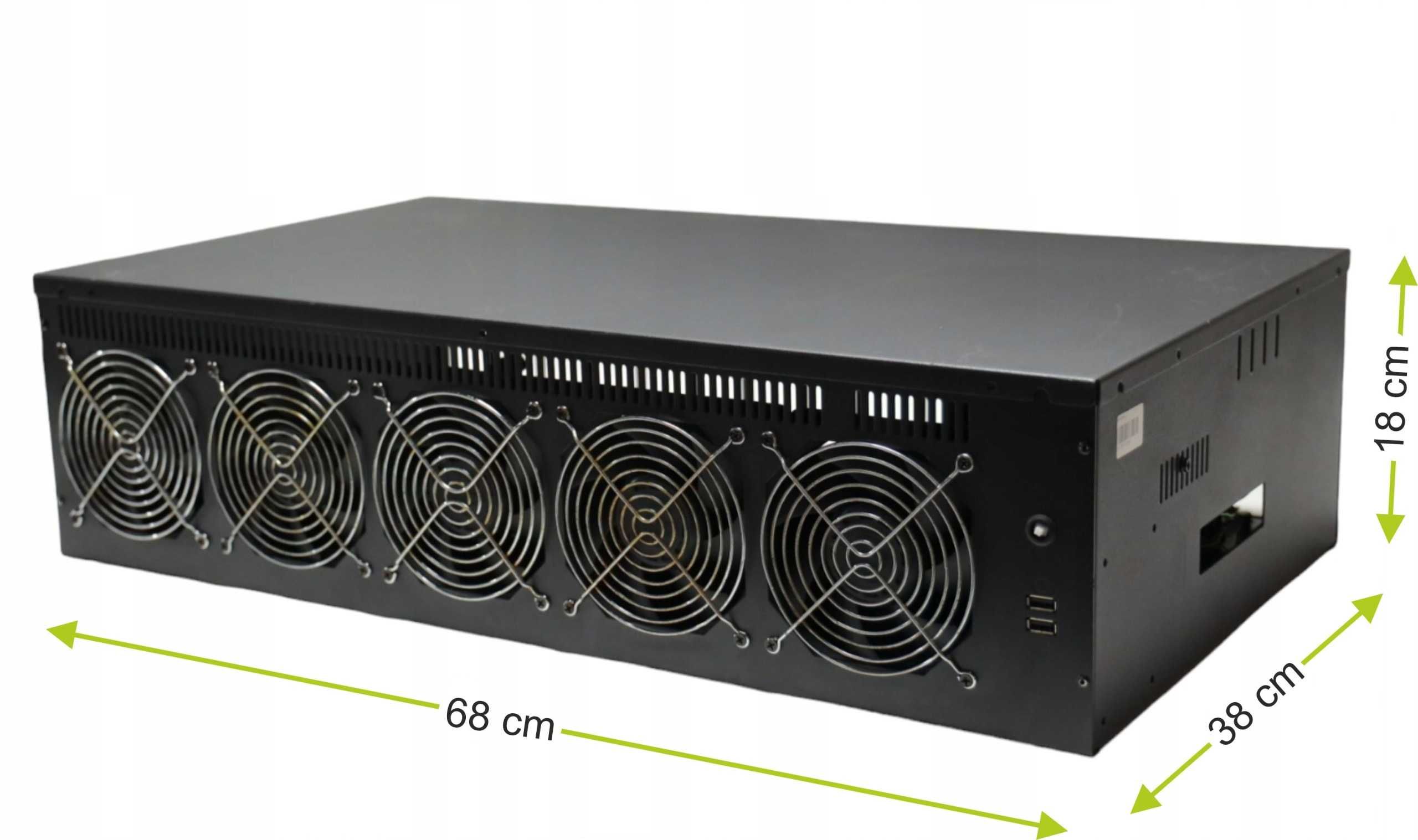 Obudowa koparki kryptowalut 12 kart graficznych BOX