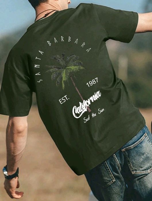 T-shirt oversized verde militar