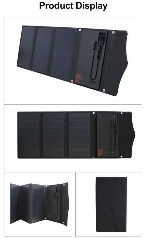 Painel Solar Dobrável com Bateria 13000mah