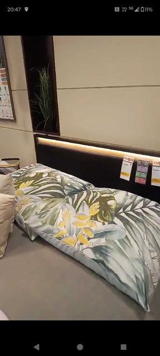 Nowe łóżko z LED i panelem tapicerowanymi 160/200