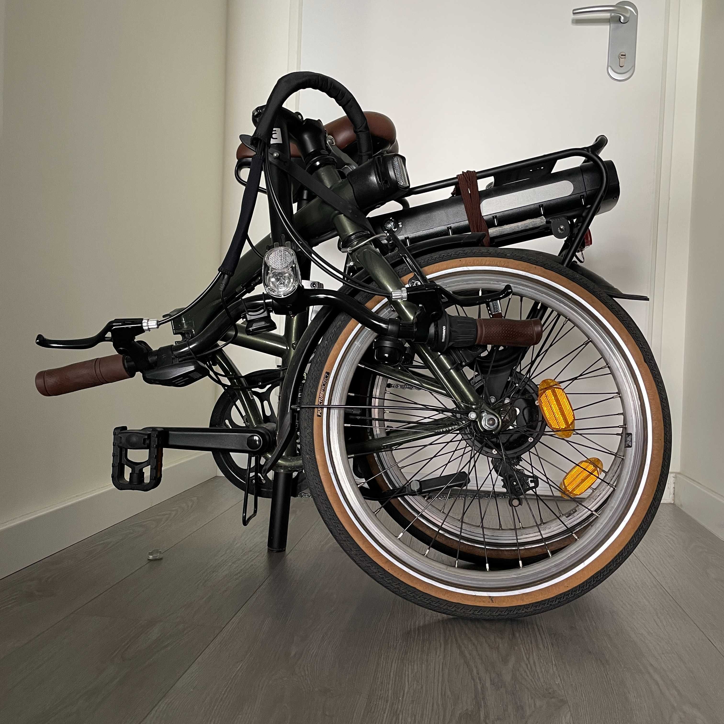 Bicicleta Elétrica Dobrável BTWIN E FOLD 500 Verde