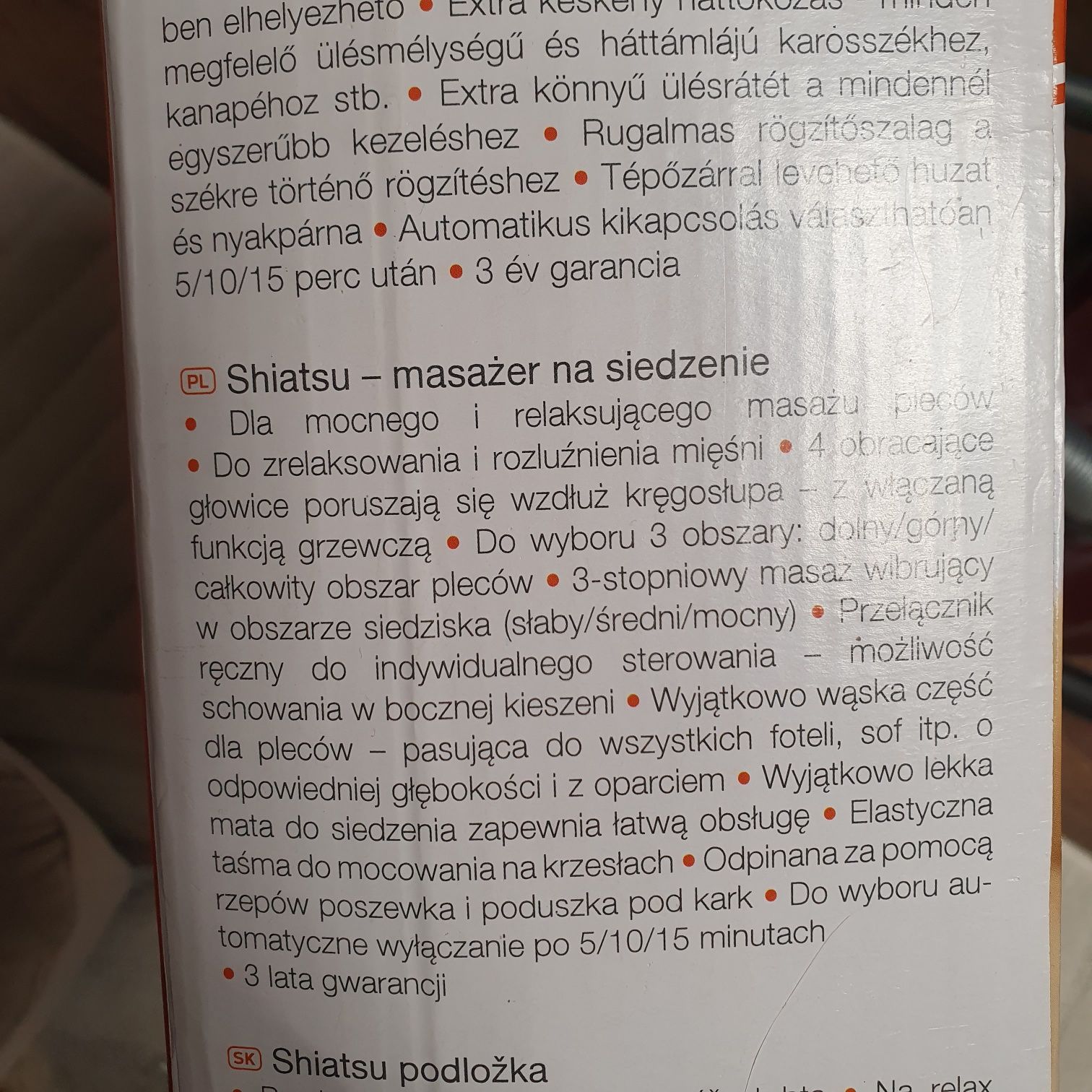 Masażer na siedzienie shiatsu