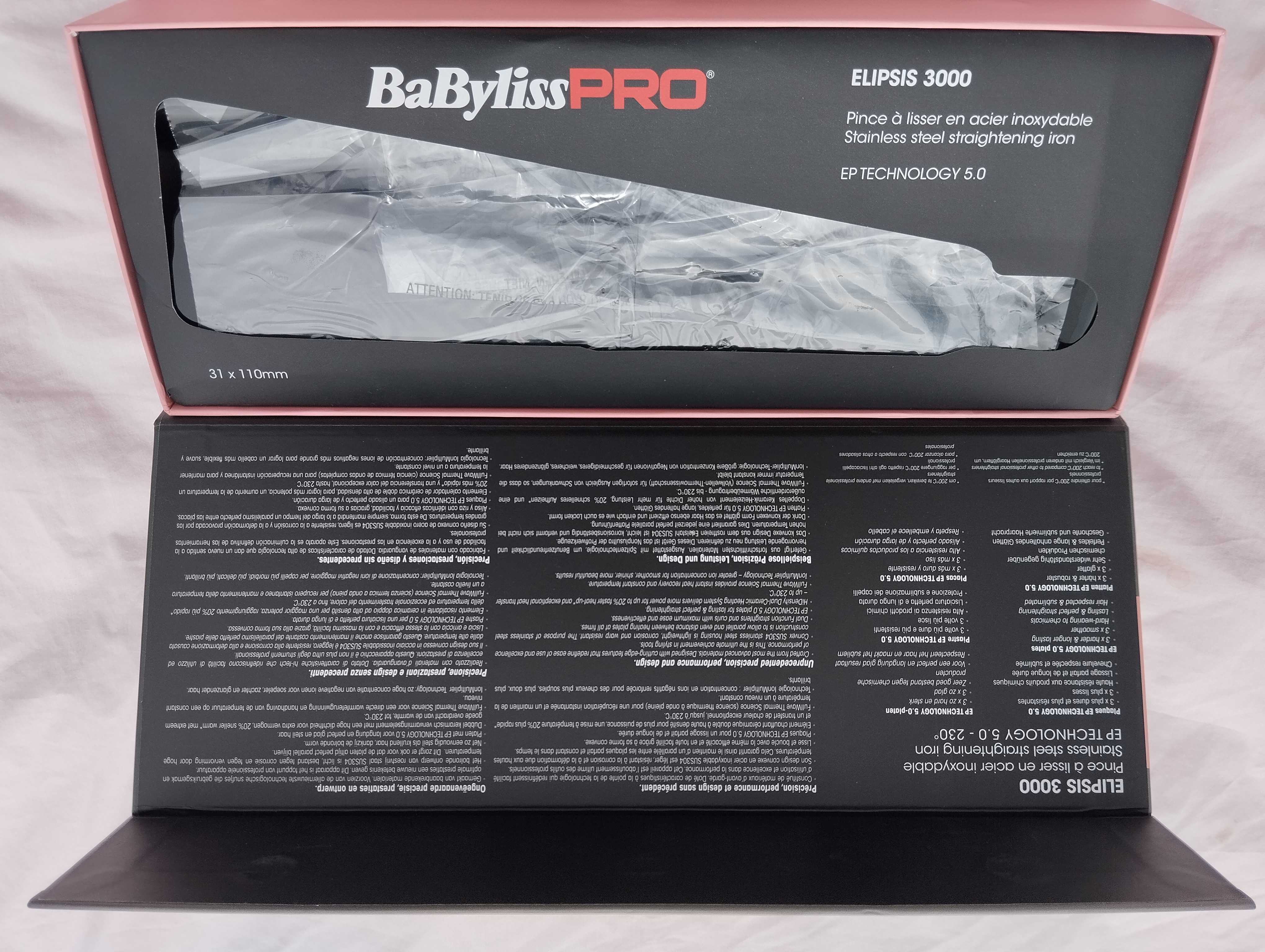 утюжок для волос, выпрямитель,  BaByliss PRO BAB3000EPE ELIPSIS 3000