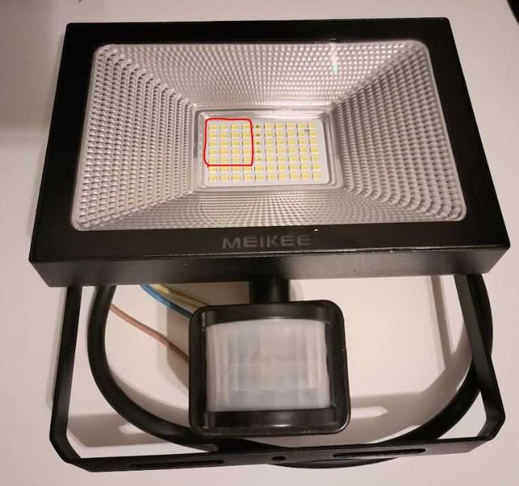 Halogen LED z czujnikiem ruchu 60W 6500K MEIKEE